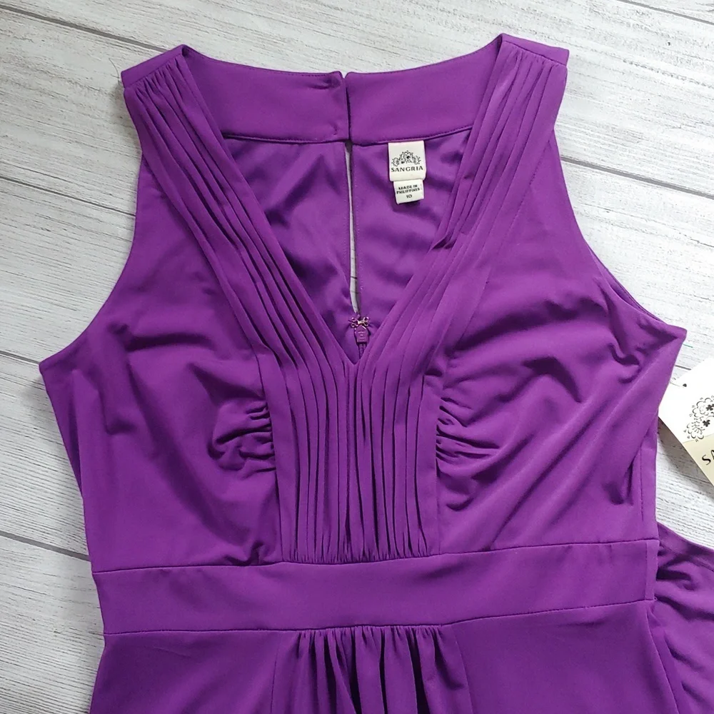 NWT Signature by Sangria Purple Maxi Dress - Picture 3 of 12